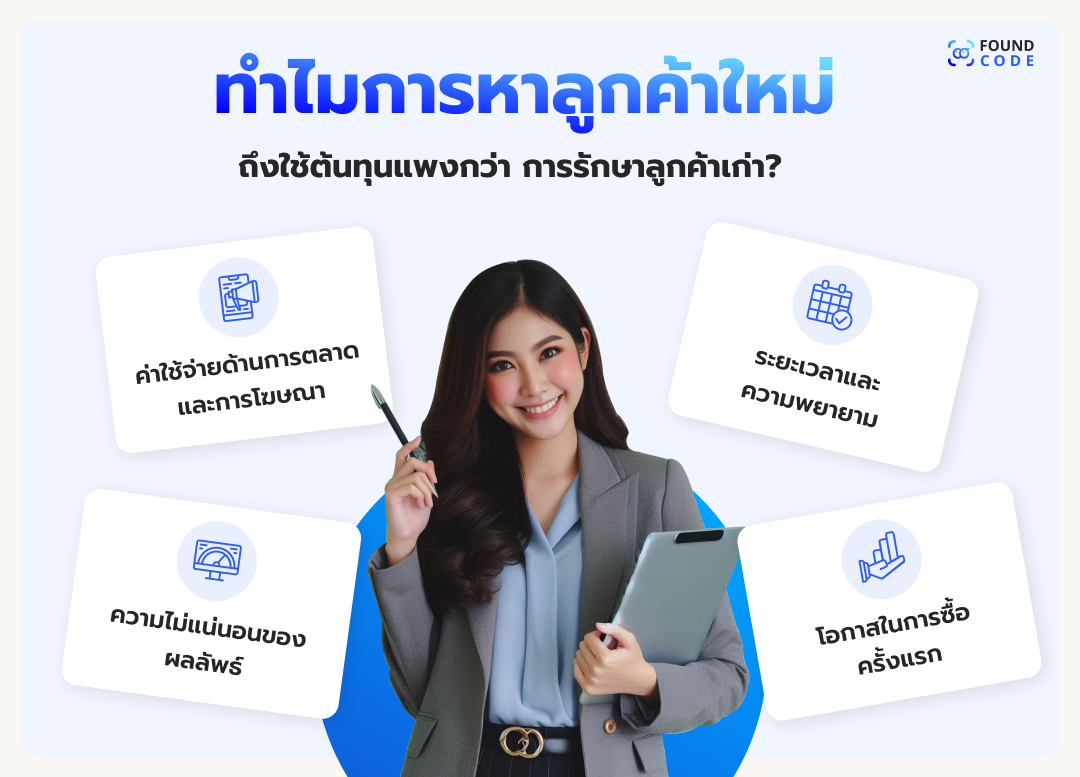 ต้นทุนการหาลูกค้าใหม่เทียบกับการรักษาลูกค้าเก่า
