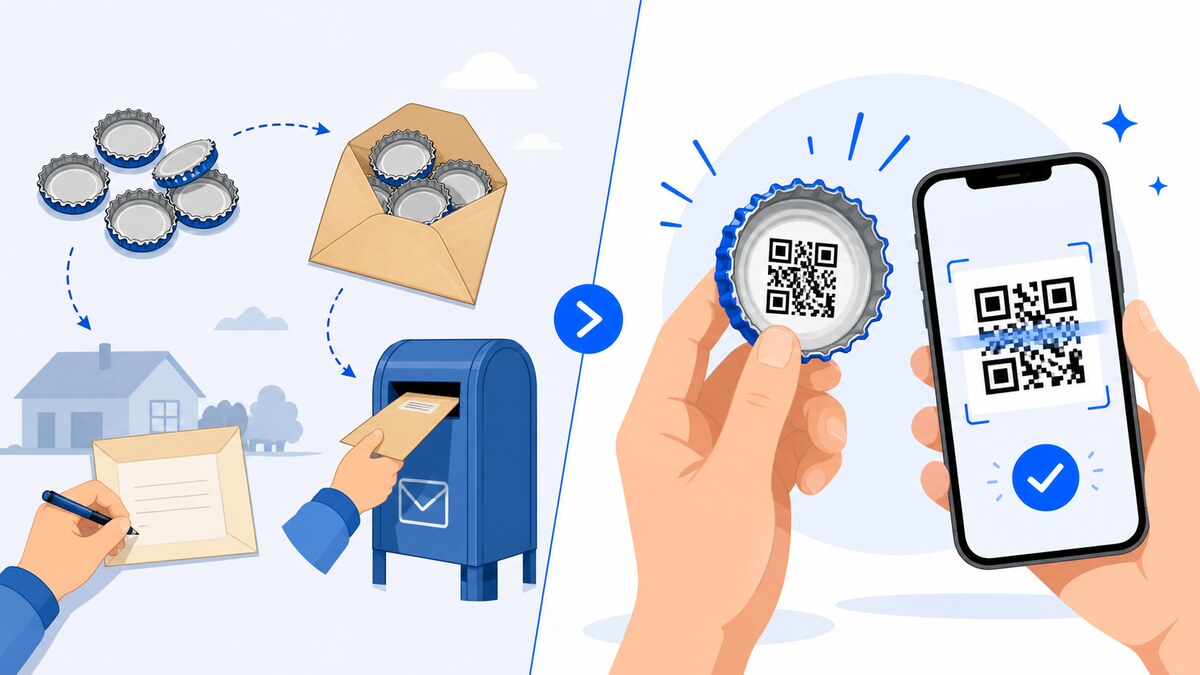 เปรียบเทียบชิงโชคใต้ฝาแบบส่งฝากับแบบสแกน QR Code